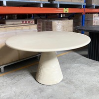 Prix de gros Table à manger vietnamienne en béton faite à la main Meubles d'extérieur en pierre/marbre Ciment Prix raisonnable