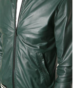 Chaqueta de bombardero de invierno de fabricante OEM de alta calidad, chaqueta de bombardero de cuero personalizada con piloto de impresión digital bordada, chaqueta con forro ODM - Product Image 4