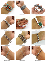 Prix de gros de haute qualité 925 en argent Sterling naturel Turquoise pierre précieuse Artisan Look Bracelet Boho bijoux indiens faits à la main