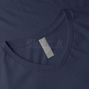 เสื้อยืดคอวีถักคุณภาพพรีเมียมสำหรับผู้ชาย ผ้าฝ้าย 100% เนื้อนุ่ม สวมใส่สบายในฤดูร้อน ระบายอากาศได้ดี แห้งเร็ว สไตล์ลำลองใส่ได้ทุกวัน - Product Image 5