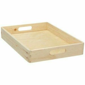 Bandeja de servicio de madera de acacia redonda FARMOUSE para cocina, hogar u hotel, vajilla de estilo clásico para fiesta o ser de comida - Product Image 1