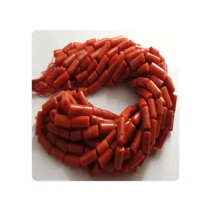 Haute qualité 8mm naturel italien corail lisse tube perles prix usine unité brin de pierre gemme fabricant/fournisseur - Product Image 2