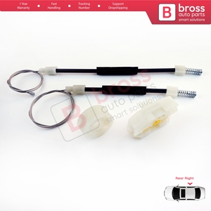 Juego de Reparación de Elevalunas Eléctrico BWR5376, Puerta Trasera Derecha para Leon MK2 1P 1P1 2005-2012 5 Puertas HB 1P0839462A - Product Image 3