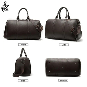 Sac de voyage de luxe en cuir véritable, sac à bandoulière unique avec compartiment à chaussures, best-seller - Product Image 4