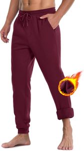 Pantalon de survêtement droit en toile 100 % coton délavé foncé pour homme, léger et décontracté, avec poches zippées, idéal pour l'entraînement - Product Image 2