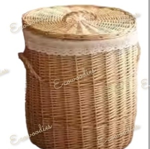 Handwoven Eco-friendly Rattan <b>Wicker</b> Laundry <b>Basket</b> for Kids Laundry <b>Basket</b> <b>With</b> <b>Lid</b> Home Decor Bathroom Dirty Clothes <b>Basket</b> - Product Image 5