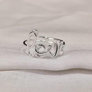 Women's Ring Plain Love Ring <b>Valentine</b> Engagement Anniversary Birthday Gift For Wife Handmade Jewelry 925 Sterling Silver Ring - Product Image 2