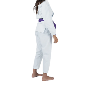 Kimono de judo pour débutants, blanc, marron, bleu, avec ceinture et patch de compétition, vêtements d'arts martiaux 100% coton, séchage rapide - Product Image 6