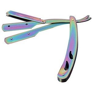 Maquinilla de afeitar de acero inoxidable plegable, mango tradicional, herramienta de afeitar, Barba, barbero - Product Image 3