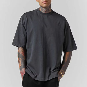 Camisetas con logotipo personalizado de alta calidad de 100 algodón para hombre, camisetas en blanco ajustadas con cuello redondo y ajuste normal para hombre - Product Image 1