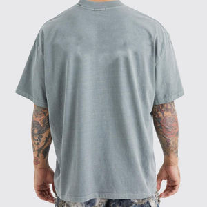 OEM Support Street Wear Hombres 100% algodón Boxy Camiseta de alta calidad transpirable manga corta Regular Fit Moda Exclusiva - Product Image 6