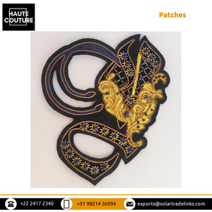 Fil de lingot brodé à la main de forme abstraite fonctionne 11X13 cm patchs de taille longue adaptés aux cardigans et aux vestes - Product Image 2