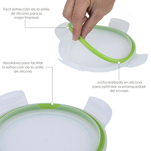 Contenitore Ermetico in Vetro Rotondo da 850 ml O/ 165 x 8 (h) cm. - Product Image 3