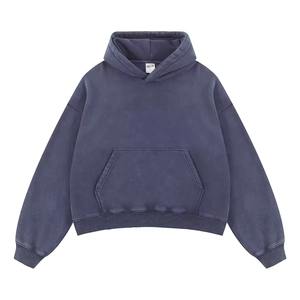 Sweat à capuche d'hiver unisexe de meilleure qualité 330gsm avec logo personnalisé imprimé 100% coton pour hommes et femmes avec fermeture éclair couleur unie teintée - Product Image 1