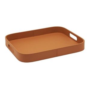 Bandeja de cuero de tacto suave para una decoración moderna utilizada en las pausas para el té y el café o para dar la bienvenida a los invitados con aperitivos y bebidas - Product Image 4