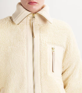 Unisex Fleece Zip Up Jacket Warm <b>Sherpa</b> <b>Hoodie</b> Winter Outerwear High Neck Soft Casual Coat with Pocket - Product Image 6