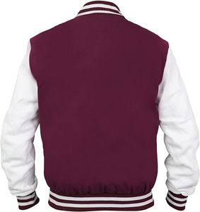 Nouveauté Vestes universitaires avec empiècements en cuir sur les manches Vêtements décontractés pour le travail Vestes pour garçons d'université Vestes universitaires personnalisées - Product Image 5