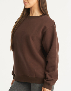 Sudadera de gran tamaño para mujer, novedad de 2026, ropa informal con hombros caídos, Impresión de logotipo personalizada con servicio OEM - Product Image 3