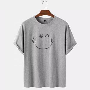 T-shirts grande taille imprimés avec logo personnalisé 100% coton de haute qualité chemises OEM surdimensionnées avec col montant respirant pour l'été - Product Image 2