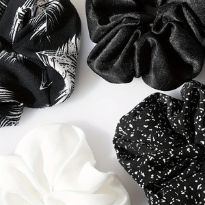 Esasilk Summer <strong>Hot</strong> Best Seller Shinny Silk Oeko-Tex Certified Hair Scrunchies Set Fashionable Black Ivory <strong>Pink</strong> Custom <strong>Headbands</strong> - Product Image 5