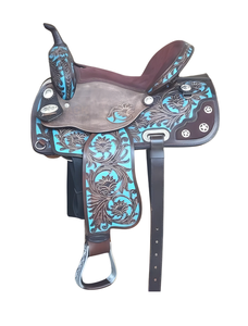 Selles de course occidentales et anglaises en cuir véritable de qualité supérieure pour l'équitation - Product Image 6