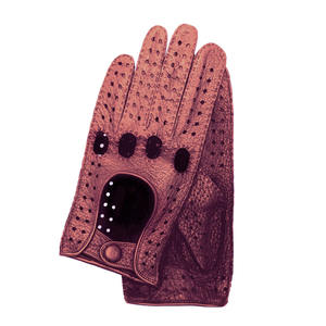 Venta al por mayor Último diseño Guantes de conductor de moda de cuero de piel de cordero Guantes duraderos de conducción de automóviles sin forro de alto rendimiento - Product Image 4