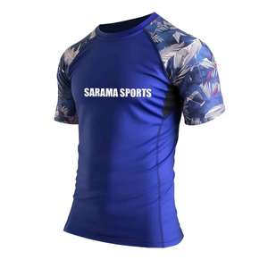 Rashguard pour adultes en polyester 220g, entièrement imprimé par sublimation, manches longues, écologique, vente en gros OEM, vêtements de sport pour hommes, MMA - Product Image 2