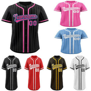 Uniforme de Béisbol Juvenil Jersey de manga corta con estampado personalizado para hombres Ropa deportiva Jersey de béisbol - Product Image 1