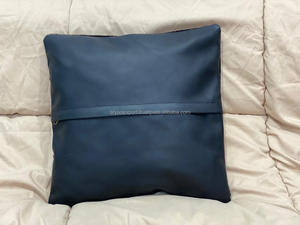 Housse de coussin en cuir de vache véritable, la plus vendue, élégante, en fourrure, décoration d'intérieur - Product Image 4