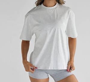 เสื้อยืดสตรีผ้านิ่มแบบลำลองผ้าคอตตอนแห้งเร็วระบายอากาศได้ดีเป็นมิตรกับสิ่งแวดล้อมขายส่ง100% - Product Image 1