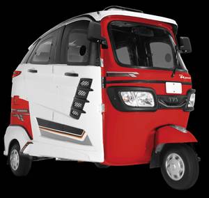 TVS KING DELUXE PLUS Triciclo Motorizado de Pasajeros con Carrocería Cerrada, Rickshaw Tuk Tuk, 151-200cc, 36V, 3 Pasajeros, 30-50Km/h, Urbano - Product Image 3