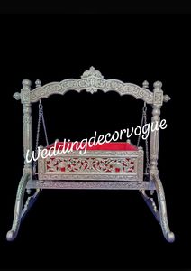 <span class=keywords><strong>Cuna</strong></span> Decorativa Plateada para Bodas, Soporte para Columpio <span class=keywords><strong>de</strong></span> Bebé, <span class=keywords><strong>Adorno</strong></span> para Decoración <span class=keywords><strong>de</strong></span> Eventos, Diseño Personalizable - Product Image 2