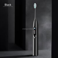 Brosse à dents électrique au design populaire avec écran LED, vente directe d'usine, couleur noire, en stock, en promotion
