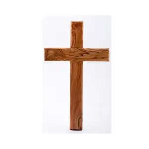 Croix religieuse en bois Crucifix croix catholique support de croix murale en bois suspendu ou table pour église et décoration intérieure