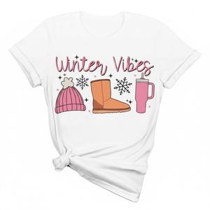 Camiseta de Hombre Winter Vibes, 100% Algodón, Manga Corta de Verano, Transpirable, con Estampado de Personajes, Estilo Casual Urbano, Hip Hop - Product Image 4