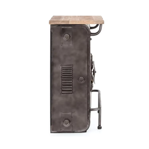 La mesa de barra de cámara de inspiración vintage agrega carácter y función a la configuración de la sala de estar industrial o de la granja rústica - Product Image 2