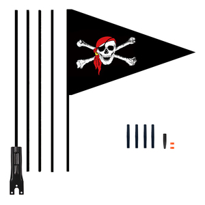 <span class=keywords><strong>Drapeau</strong></span> <span class=keywords><strong>de</strong></span> sécurité pour vélo, motif pirate, crâne, 20x30cm, hauteur réglable, tige en fibre <span class=keywords><strong>de</strong></span> verre robuste, polyester écologique, <span class=keywords><strong>drapeau</strong></span> couleur pleine - Product Image 1