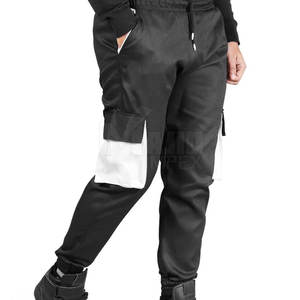 Pantalones apilados de gran tamaño con bolsillos Cargo para hombre, ropa de calle con logotipo personalizado, pantalones apilados de Color sólido, muestra gratis - Product Image 3