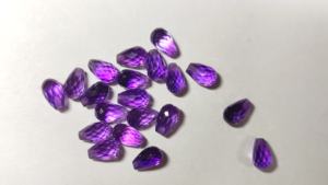 ลูกปัดอเมทิสต์แอฟริกันแบบเจาะด้านบนขนาด5x8มม. ลูกปัดอเมทิสต์ทรงลูกแพร์ - Product Image 4