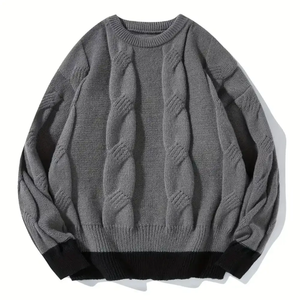 New Fashion Breathable Winter Men's Sweater Top Front Logo Pullover Made in Pakistan - Product Image 1