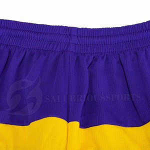 Uniforme de basket-ball personnalisé respirant antibactérien à séchage rapide jaune violet Design Plus Size Option Logo personnalisé-Vente en gros - Product Image 2
