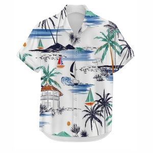 Chemise boutonnée d'été pour homme, personnalisée, imprimée par sublimation, motif tribal Aloha, écologique, infroissable, grandes tailles - Product Image 6