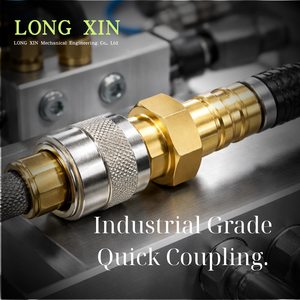 Enchufe de acoplamiento rápido de latón industrial, rosca macho R1/4 BSPT para sellos de aire/agua/aceite/químico/vapor, NBR/FKM - Product Image 2