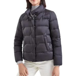 Chaqueta Acolchada de Lona para Hombre, Resistente al Agua, Abrigo de Invierno Aislado con Cuello Alto, Cintura Ajustable, Diseño Acolchado con Capucha - Product Image 4