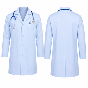 Blouse de laboratoire médicale personnalisée, uniforme professionnel de couleur unie pour médecin, tenue d'infirmière à manches longues de qualité supérieure, vêtements pour pharmacie et hôpital - Product Image 6