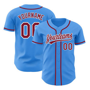 Uniforme de baseball de vêtements de sport de la meilleure qualité pour l'uniforme de baseball des jeunes de couleur bleue pour hommes avec nom et numéro d'équipe personnalisés - Product Image 1