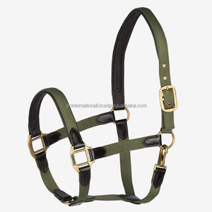 Correa de nailon suave extra duradera, cabestro de caballo de nailon, forro de cuero de larga duración y bucles de cuero, cabestro de caballo de nailon personalizado - Product Image 3