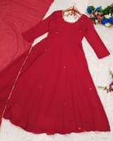 Tenue de mariée indienne pakistanaise élégante et tendance, costume Salwar rouge de créateur, dernière collection exclusive, tenue de soirée très tendance