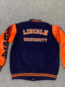 Veste universitaire personnalisée pour hommes 100% laine avec broderie en chenille avec manches en cuir Vente en gros - Product Image 4