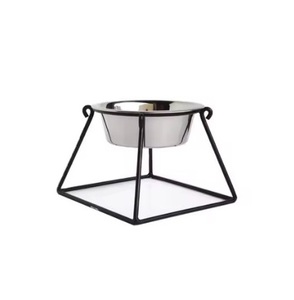 Bol en acier inoxydable motif solide pour animaux de compagnie avec base en caoutchouc antidérapant, bols pour chiens et chats résistants à la rouille avec logo personnalisé - Product Image 4